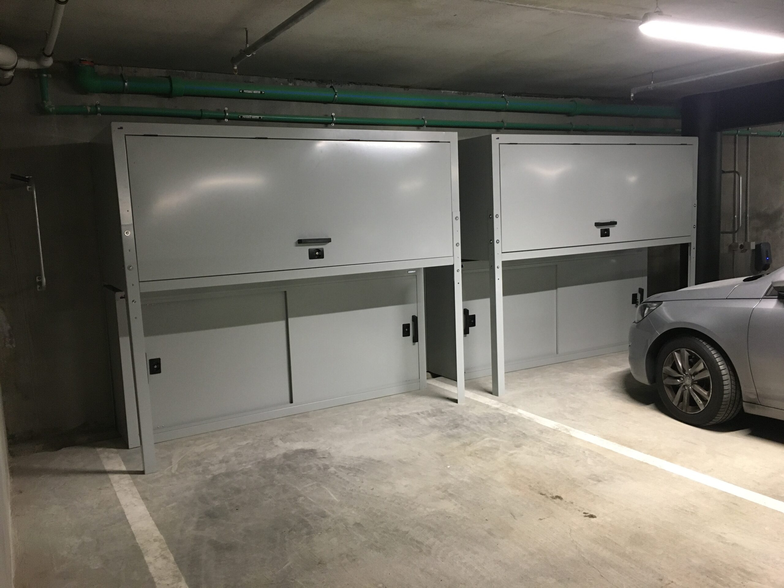 Auckland Apartment Garage Over Lockers and Storage by